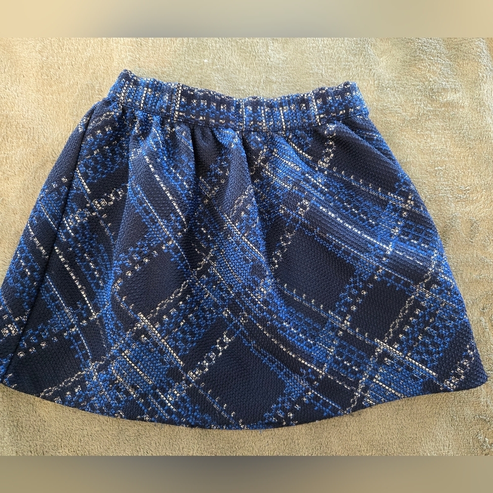 Janie And Jack Toddler Girl Skirt With Metallic Threads  Adjustable Waist